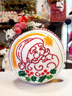 Embroidered Christmas Ball UA Mix 14 cm T1