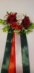 Hair clip flowers with the ribbons
