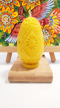 Beeswax Candle Egg with Vyshyvanka Large