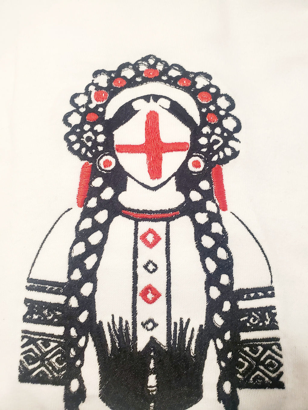 T-shirt women with embroidery "Motanka", size S, M, L, XL