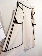 Skirt (beige with brown), Size L