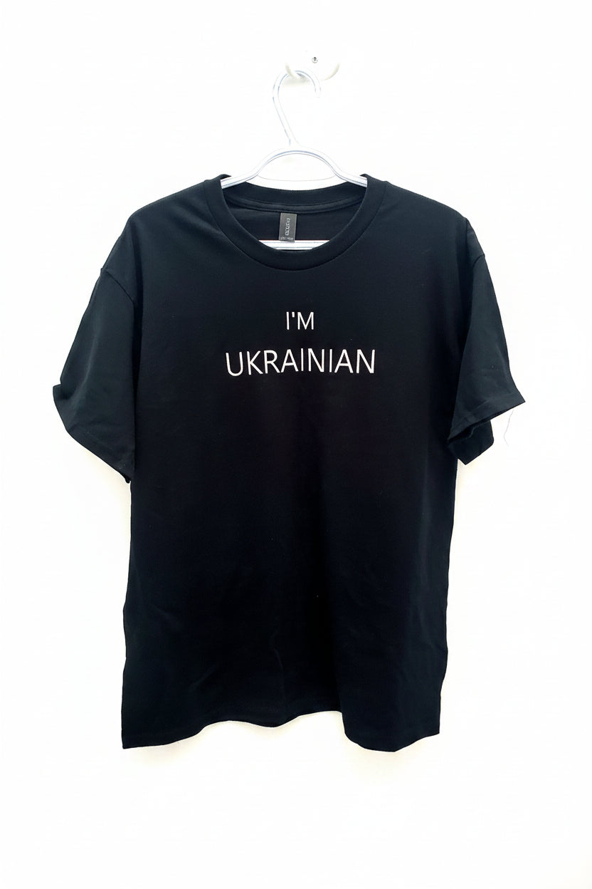 T-shirt embroidered Ukrainian, black, size M, L