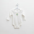 Embroidered Bodysuit with cross (12-18 months)