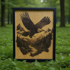 Custom work Wood-Burned Picture in a frame A4 (8x10 in/20x25 cm)