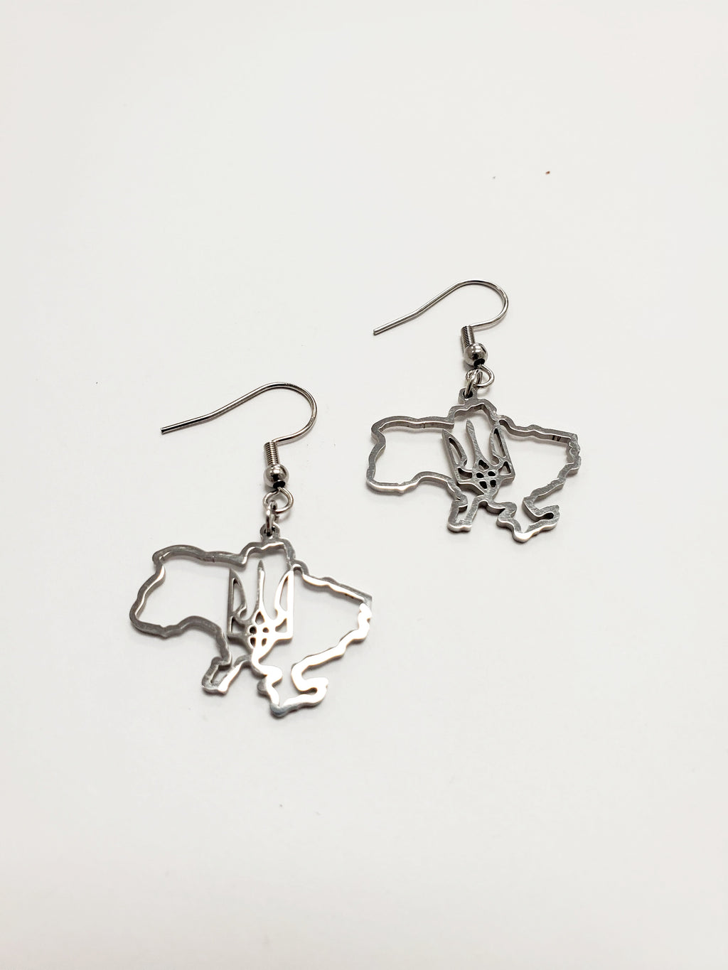Earrings Map with Trident (Silver/Gold)