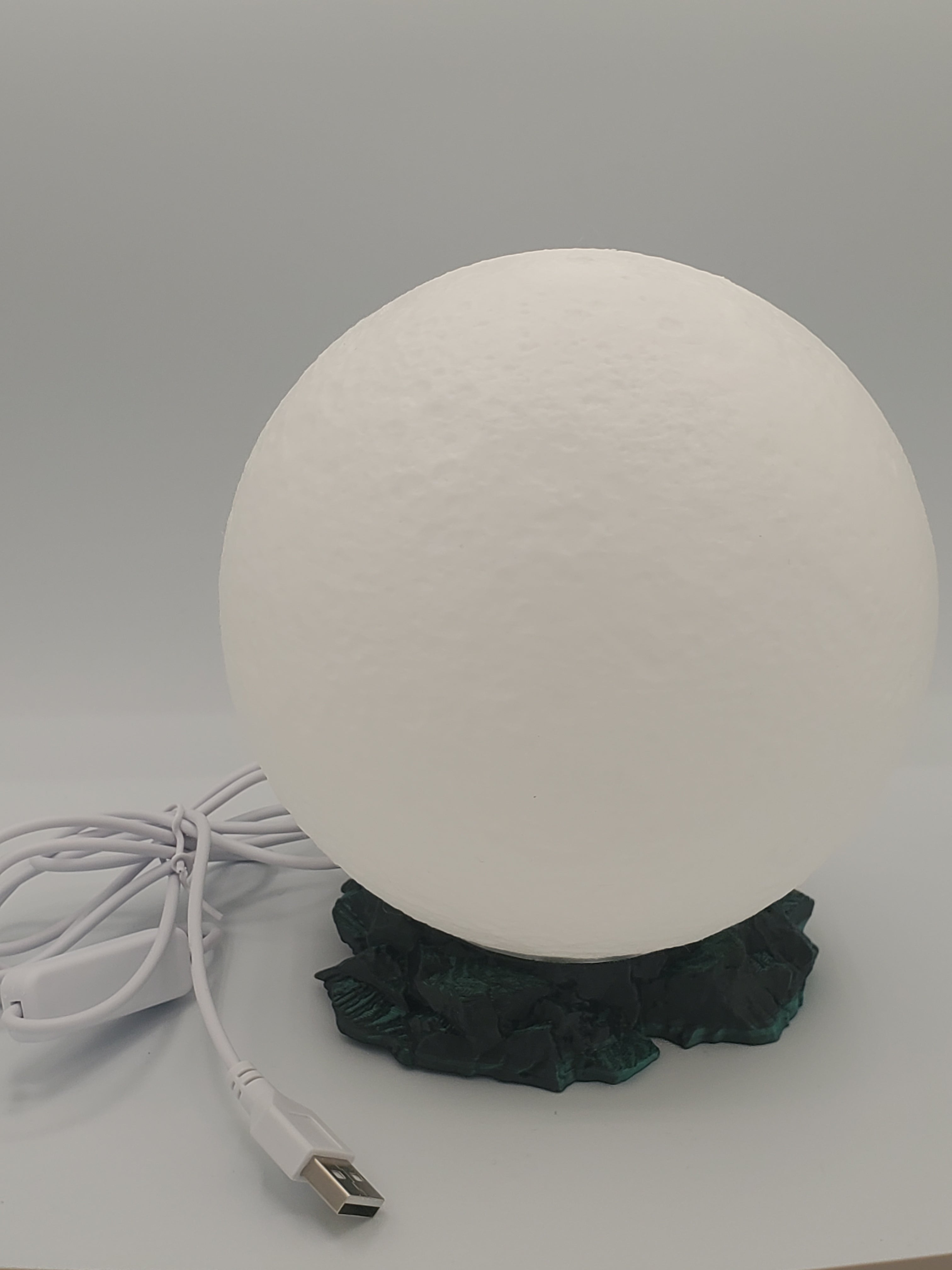 3D Print Moon LED Lamp Multi Color