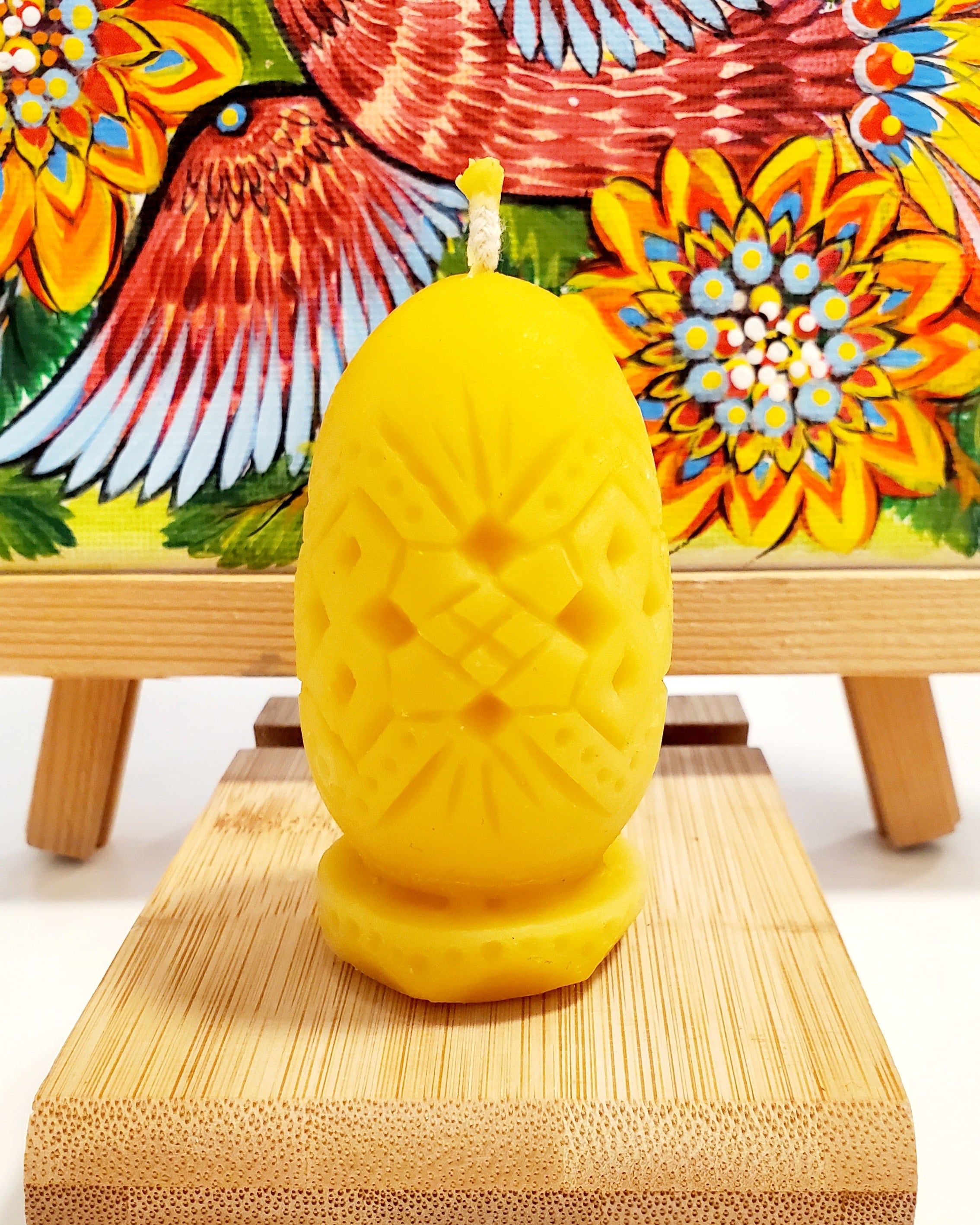Beeswax Candle Egg Eastern mix small