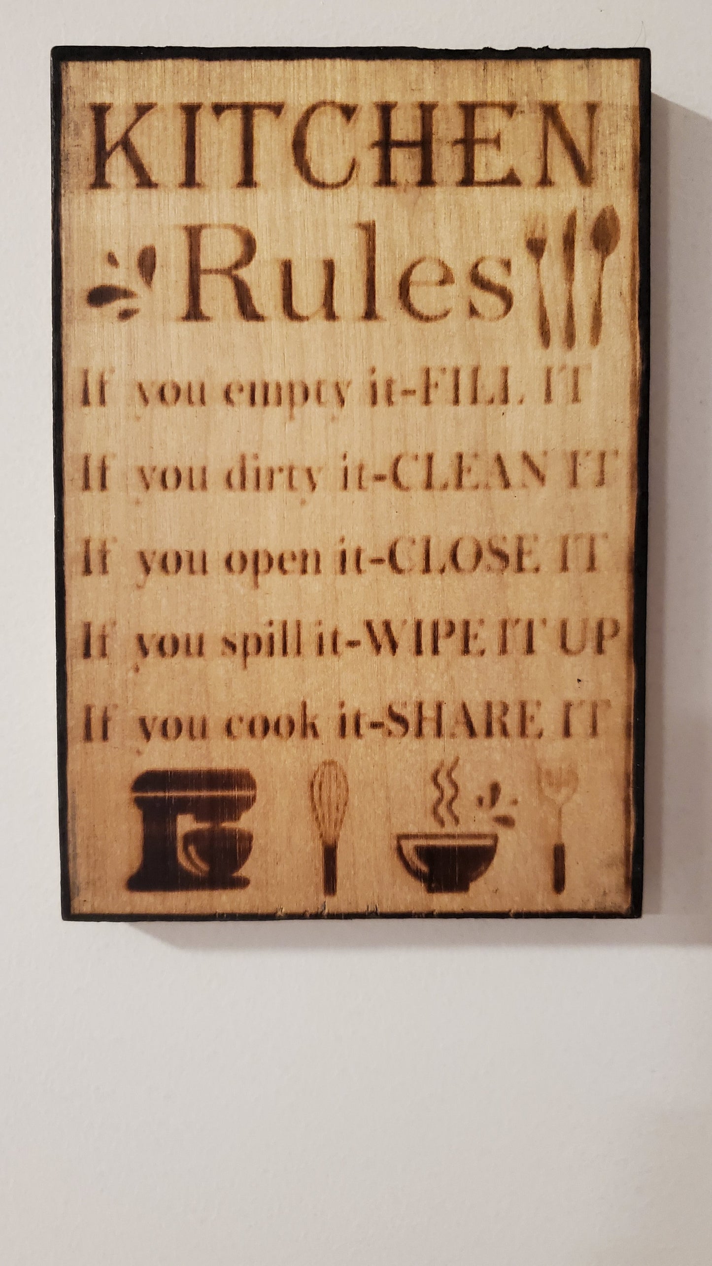 Picture the Art of burn Magnet 14*9.5 cm