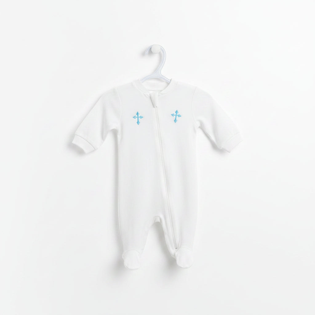 Embroidered Bodysuit with cross (0-3 months)