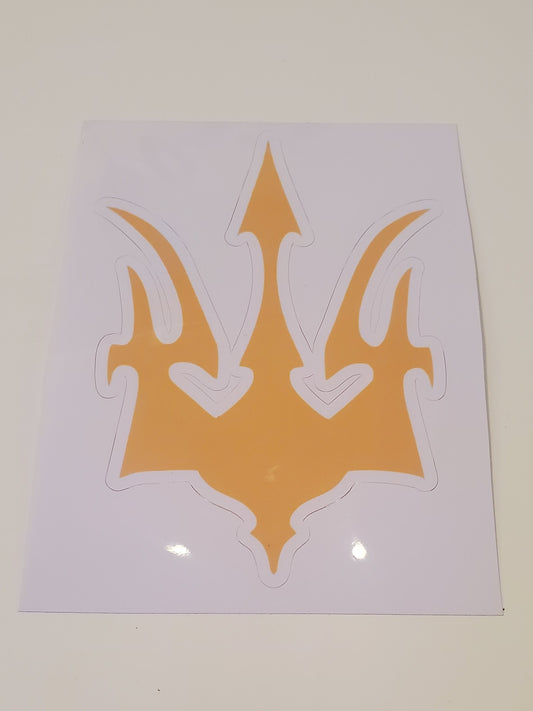Car sticker Trident yellow