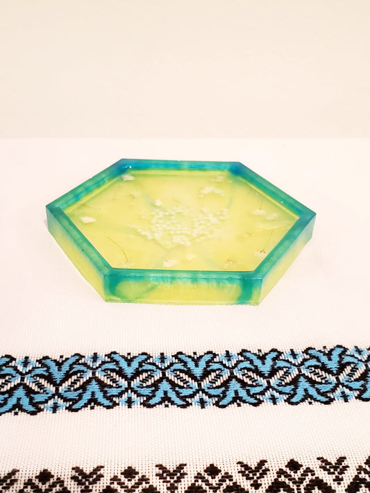 Resin Epoxy jewelry storage stands with real flowers