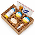 Gift set "Ukrainian Bloom" (2 bomb, lip balm, bath salt & soap)