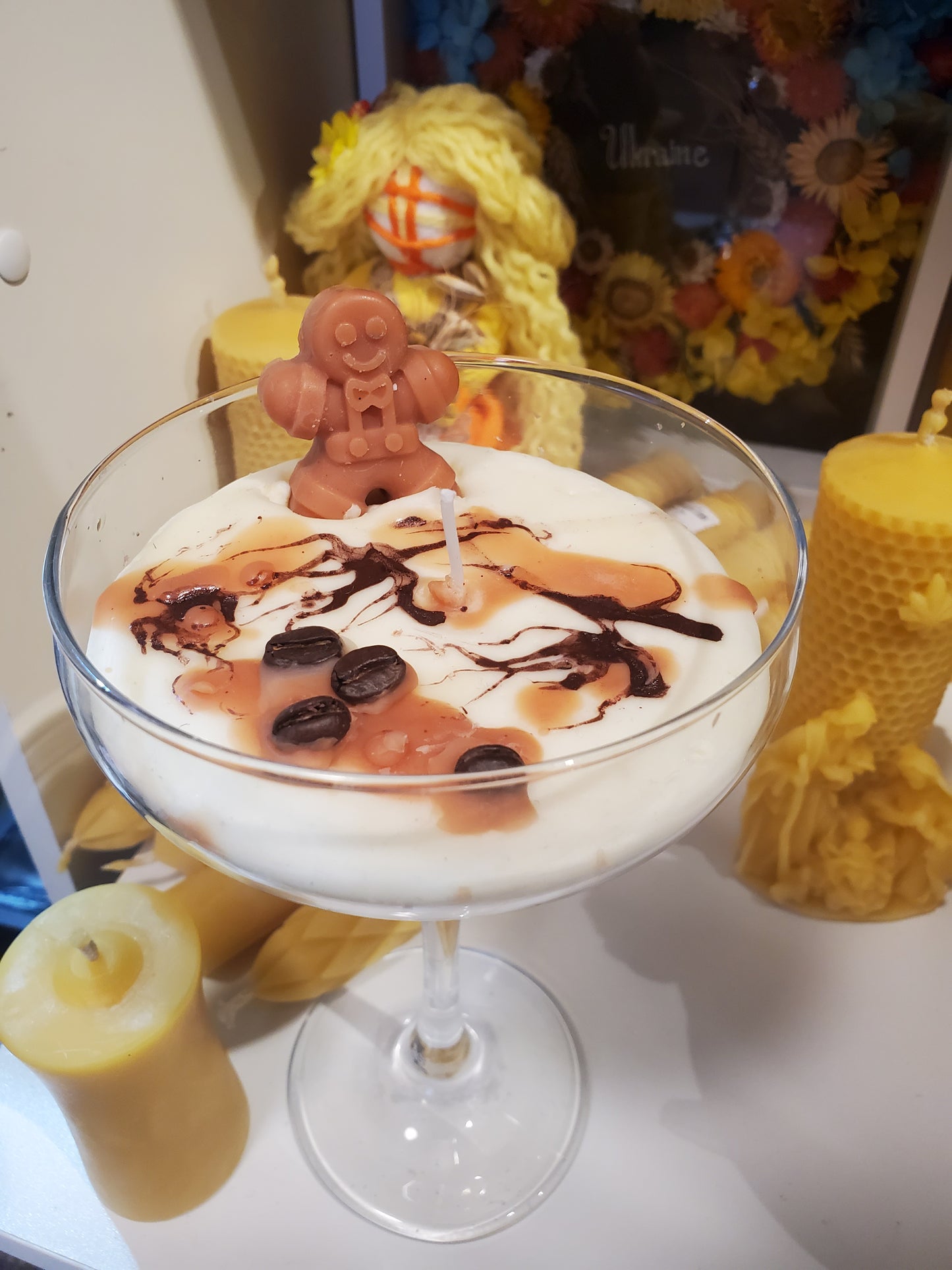 Candle Christmas in glass