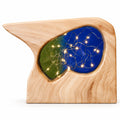 Night light wood/epoxy resin with LED backlight
