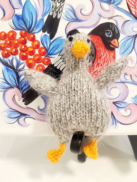 Knitted toy Goose XS