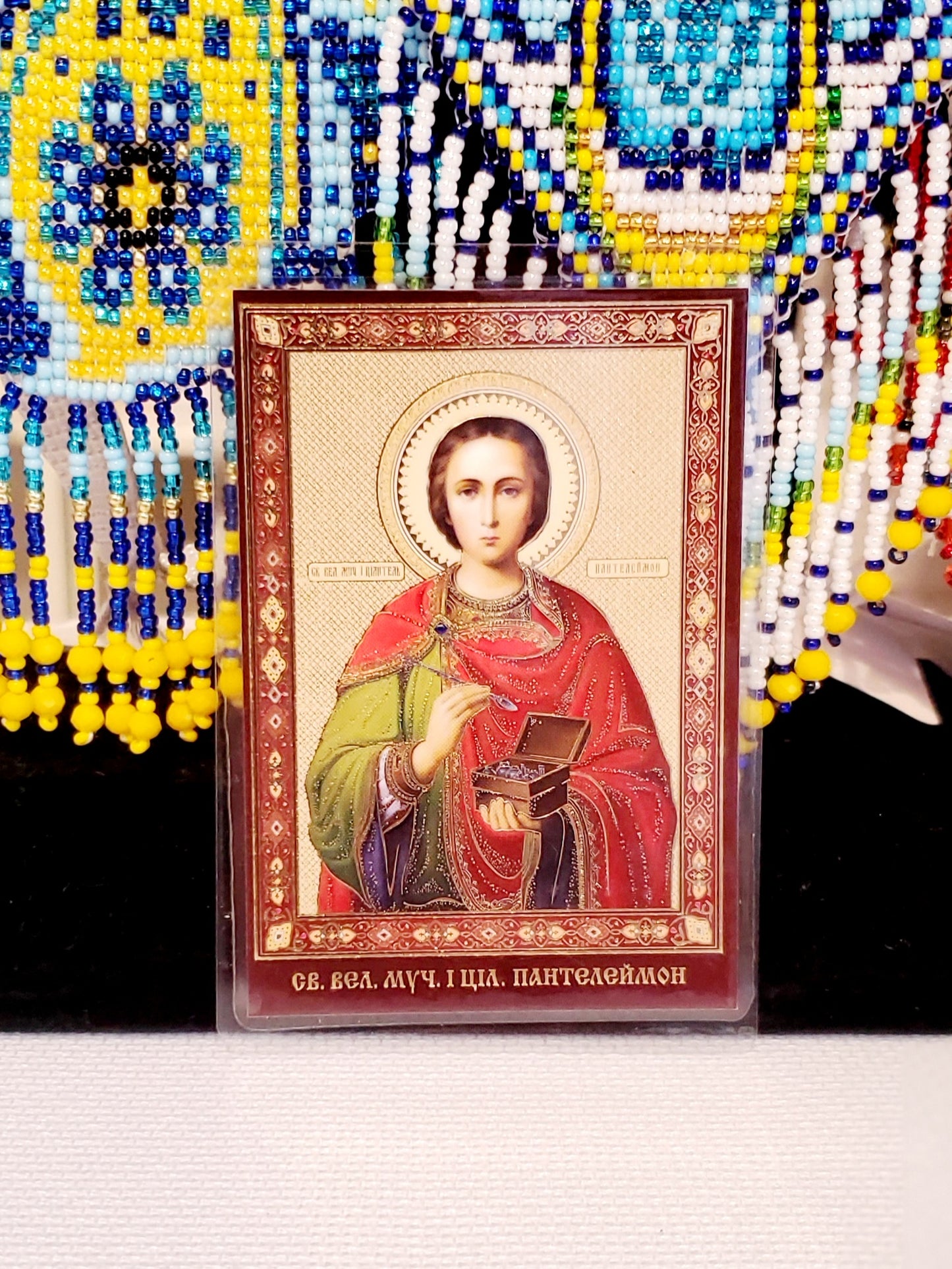 Christian Icon laminated paper small size 6x8.5 cm