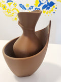 3D Printed Brown Vase Small