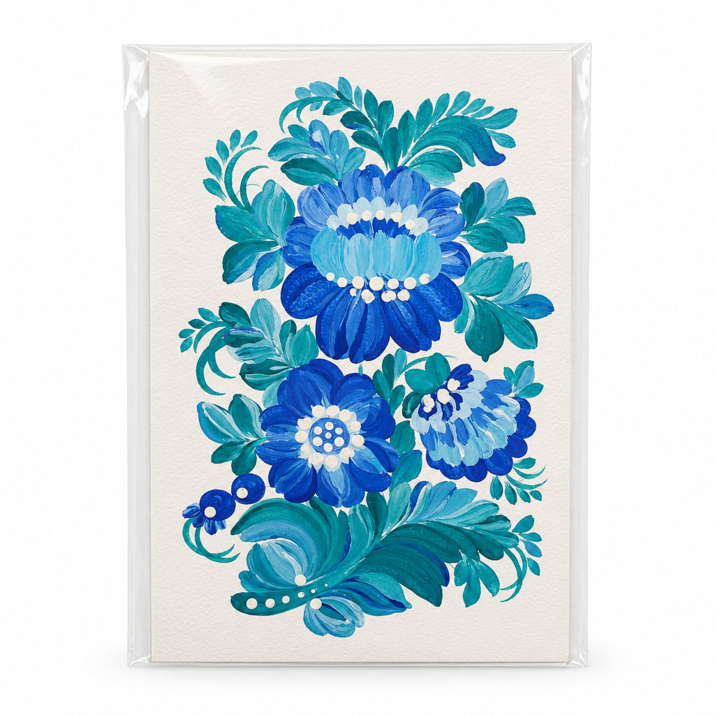Handmade Greeting Card "Petrykivka" Mix