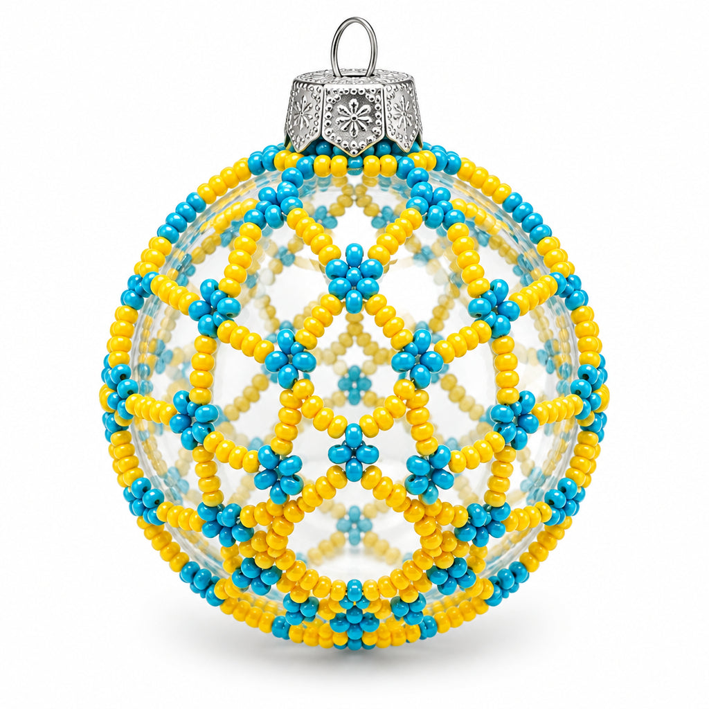 Handmade Beaded Christmas Ball (Medium size)