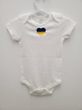 Baby bodysuit with embroidery y/b heart
