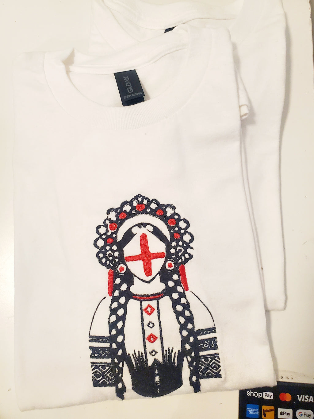 T-shirt women with embroidery "Motanka", size S, M, L, XL