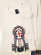 T-shirt women with embroidery "Motanka", size S, M, L, XL