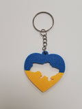 3D Printed Keychain Map UA