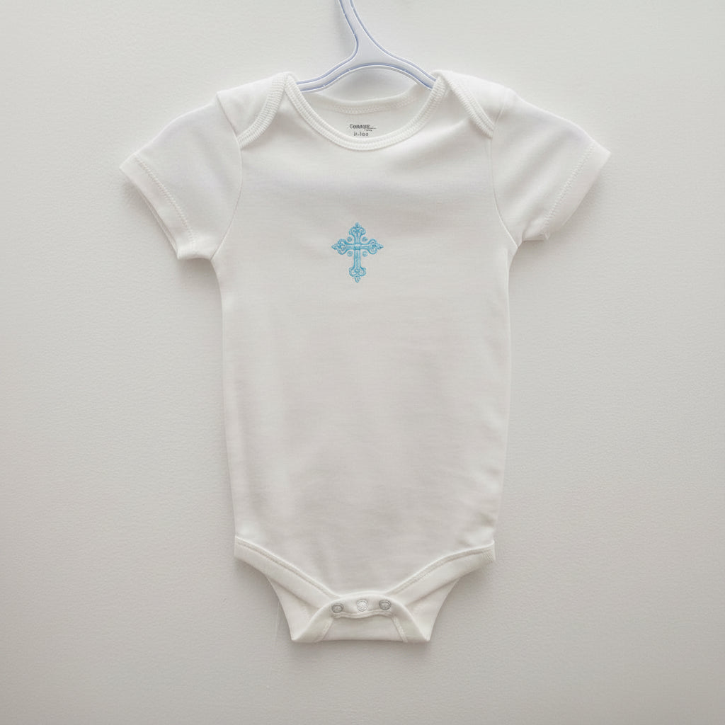 Embroidered Bodysuit with cross (6-12 months)