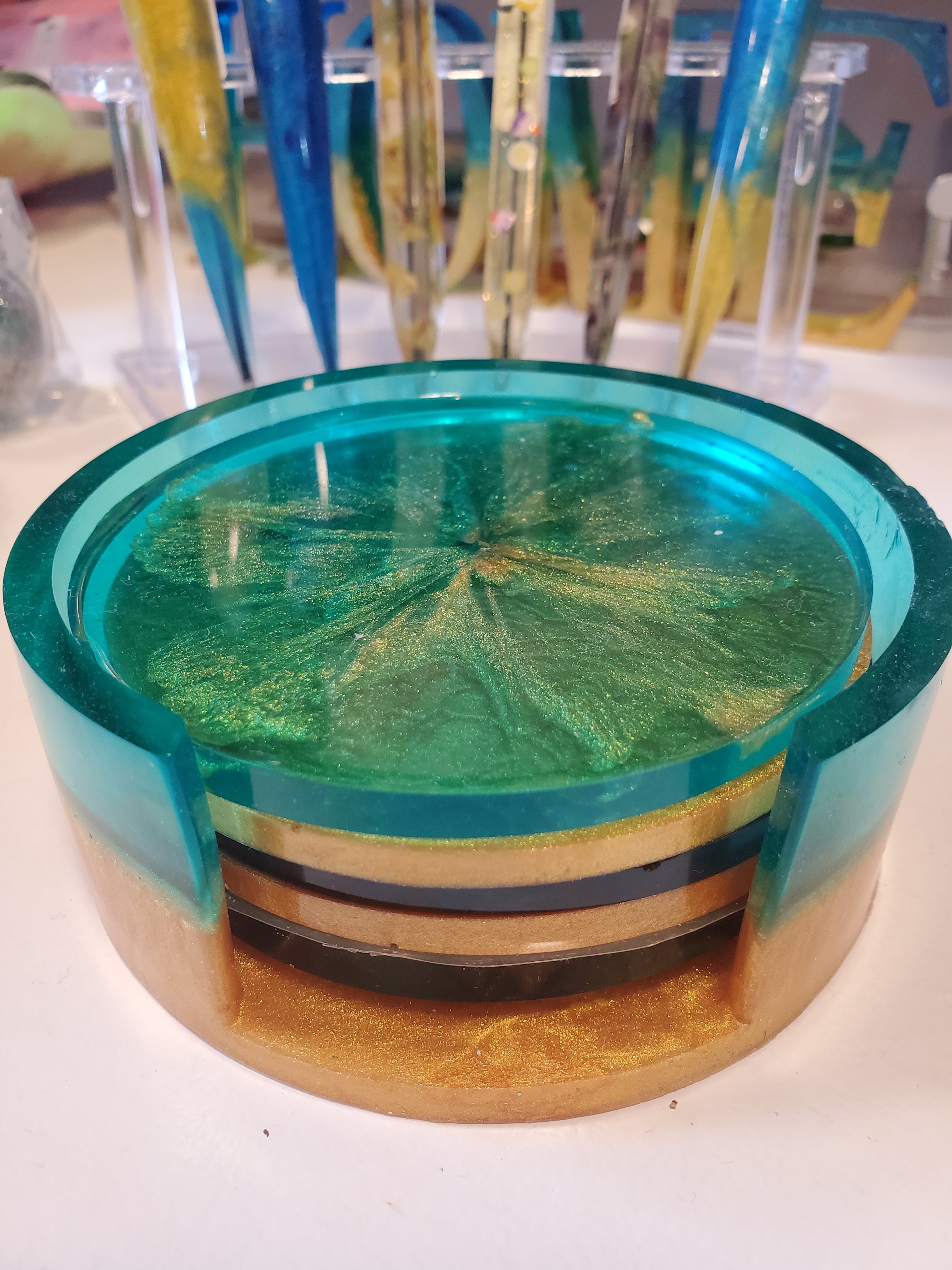 Epoxy resin Coasters set
