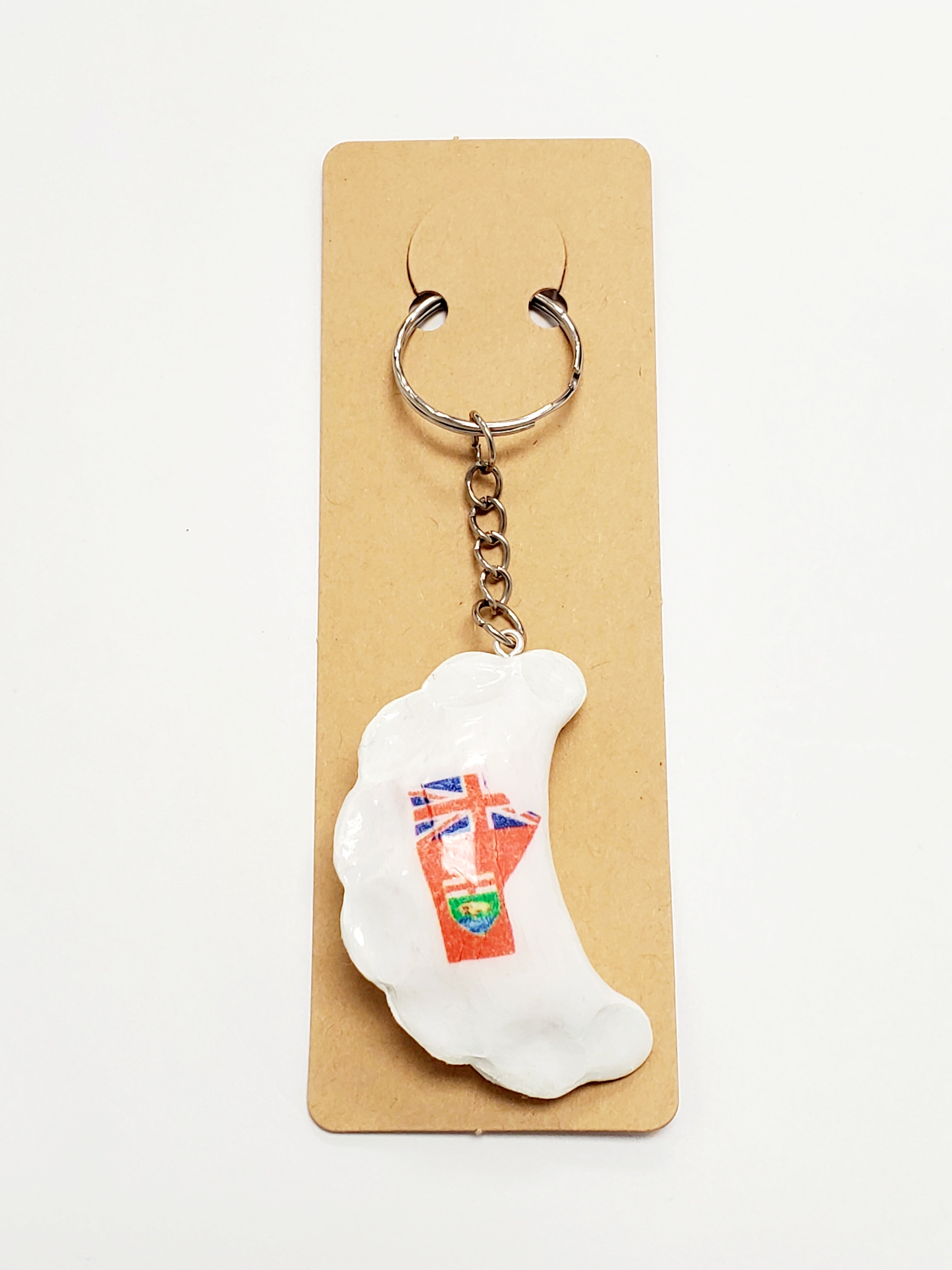 Handmade Keychain Map Manitoba