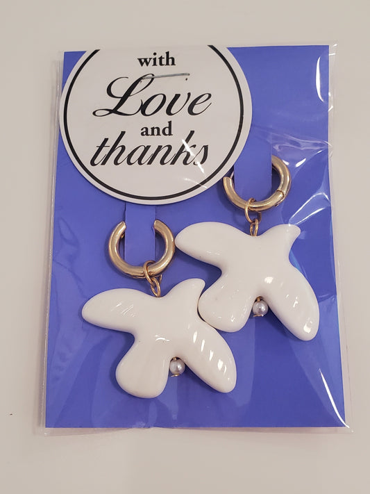 Earings  "Dove"/Triedent Heart