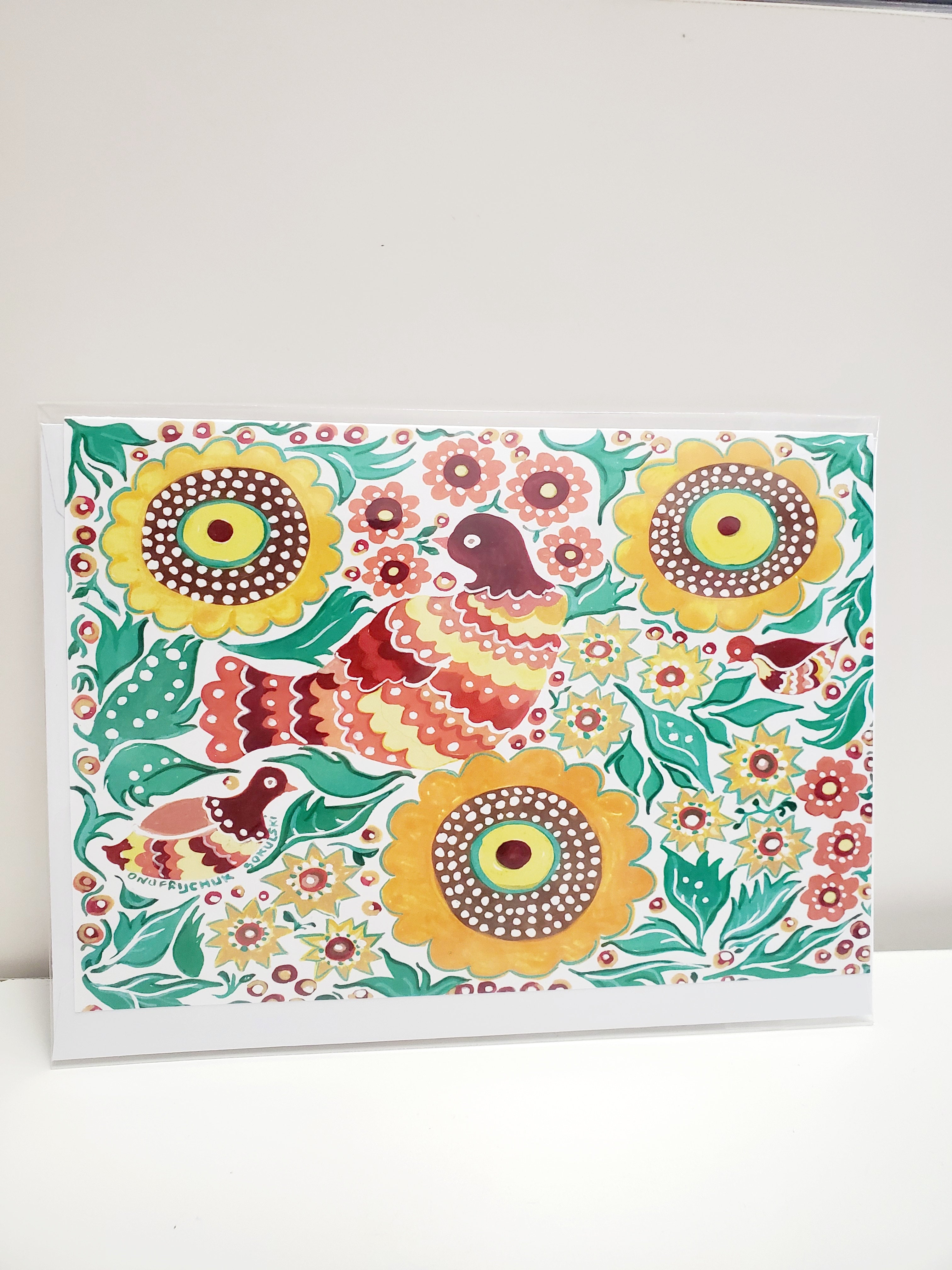Greeting Card Ukrainian Spirit by Marika Sokulski