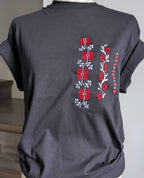 T-shirt women with embroidery, Black