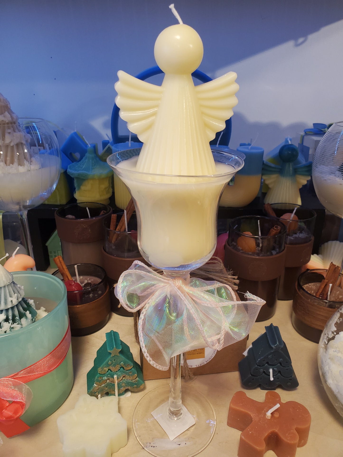 Candle Christmas in glass