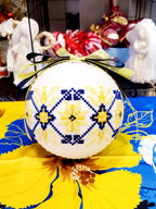 Embroidered Christmas Ball UA Mix 10 cm T1