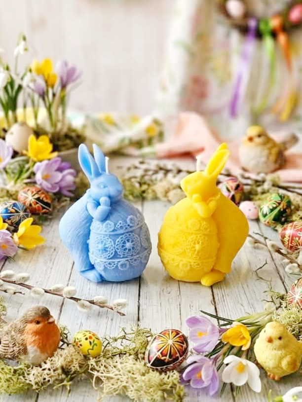 Easter Soy Candle Rabbit with Egg