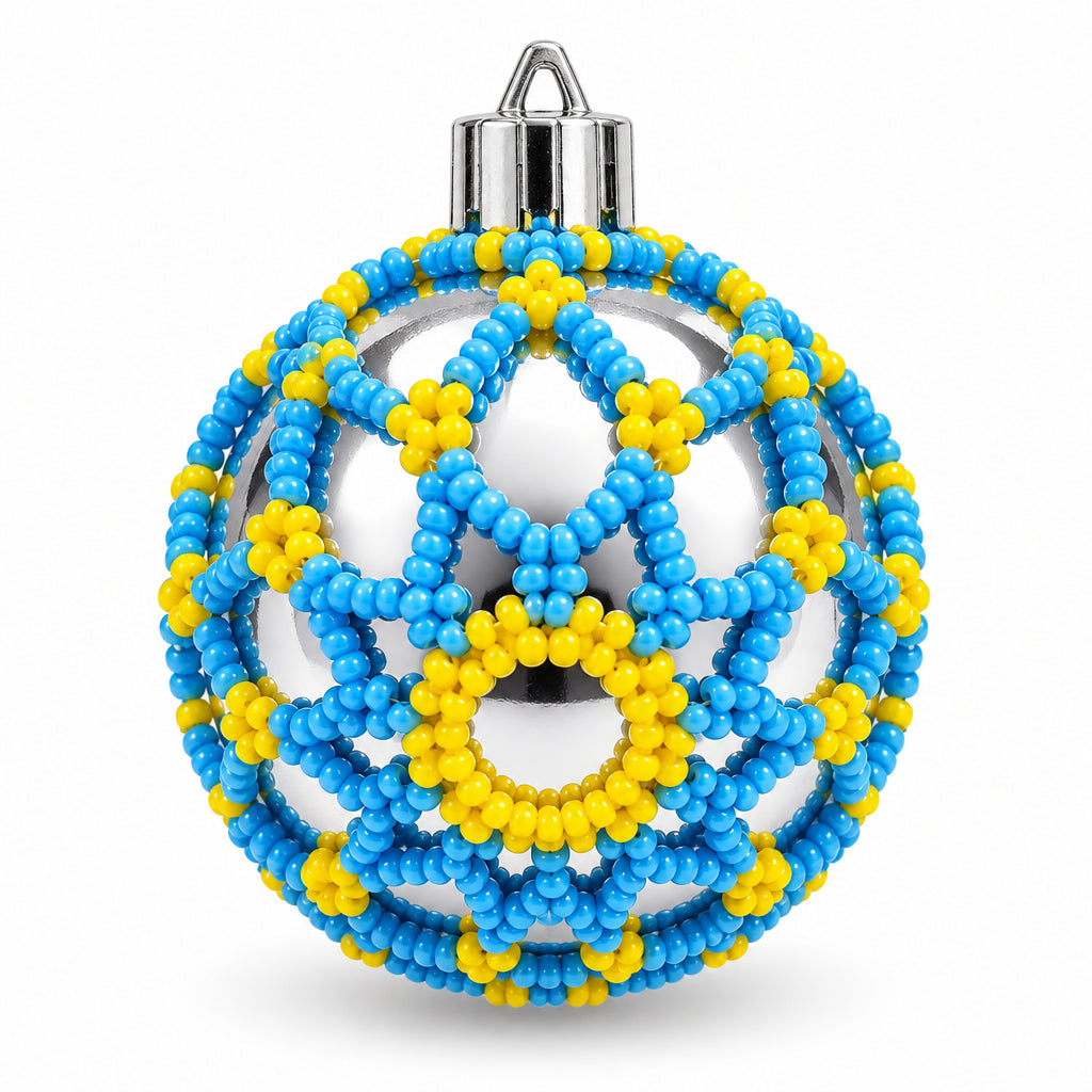 Handmade Beaded Christmas ball (Small size)