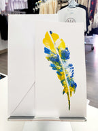 Handmade Greeting Card Feather