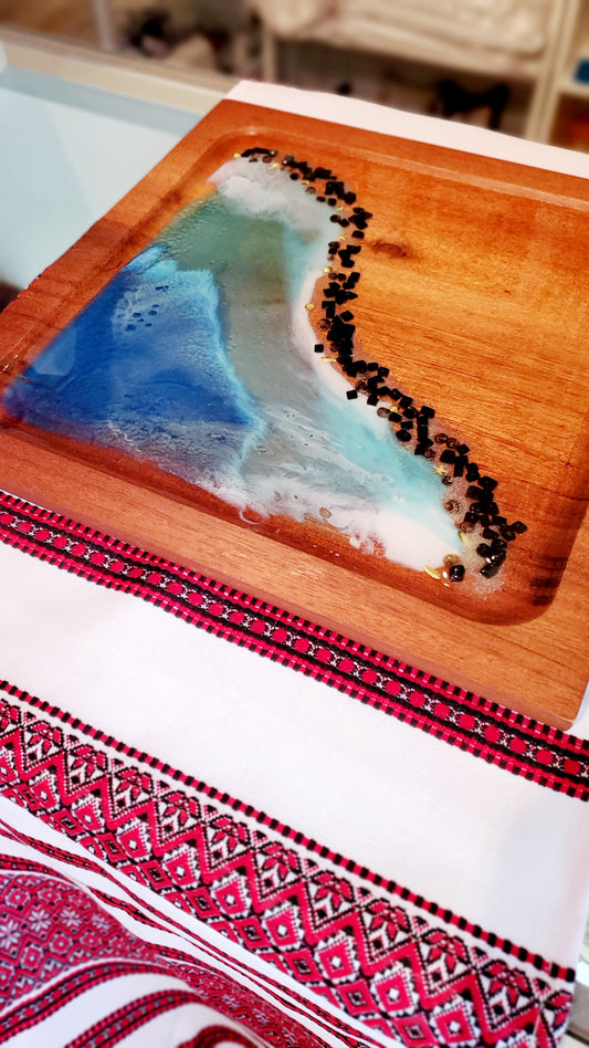 Resin Epoxy Charcuterie board "Sea"