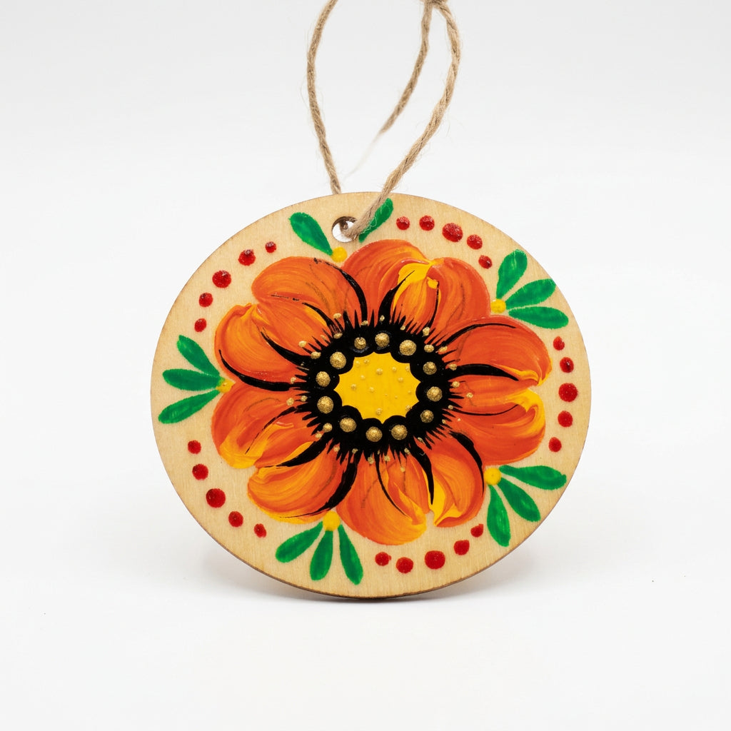 Souvenir picture on round wood T2