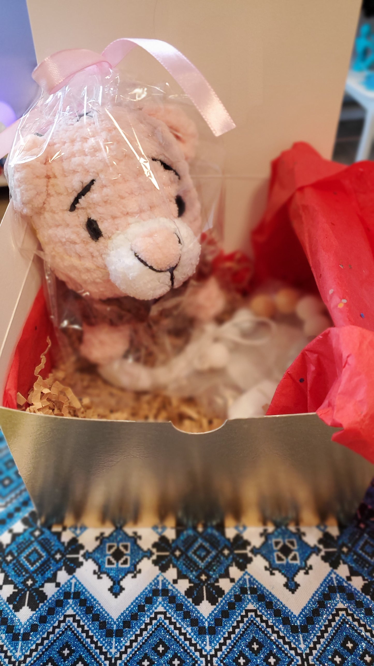 Gift Box Baby Rattle Toy & Pacific Clips