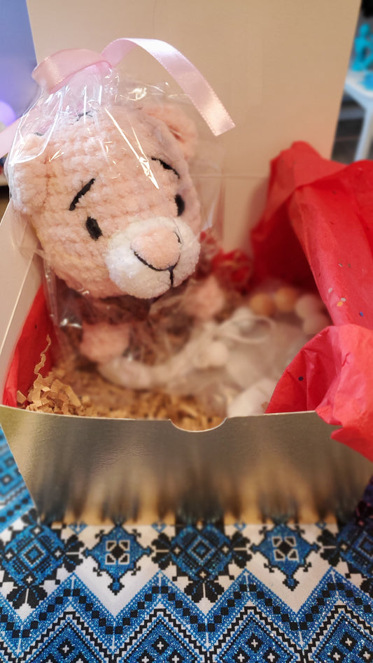 Gift Box Baby Rattle Toy & Pacific Clips