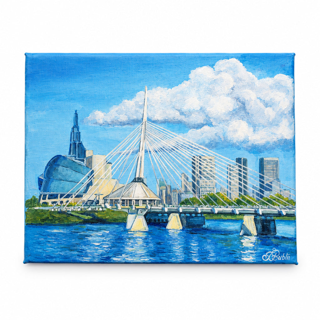 Handmade picture Winnipeg 9x12 inches (23x30.5 cm)