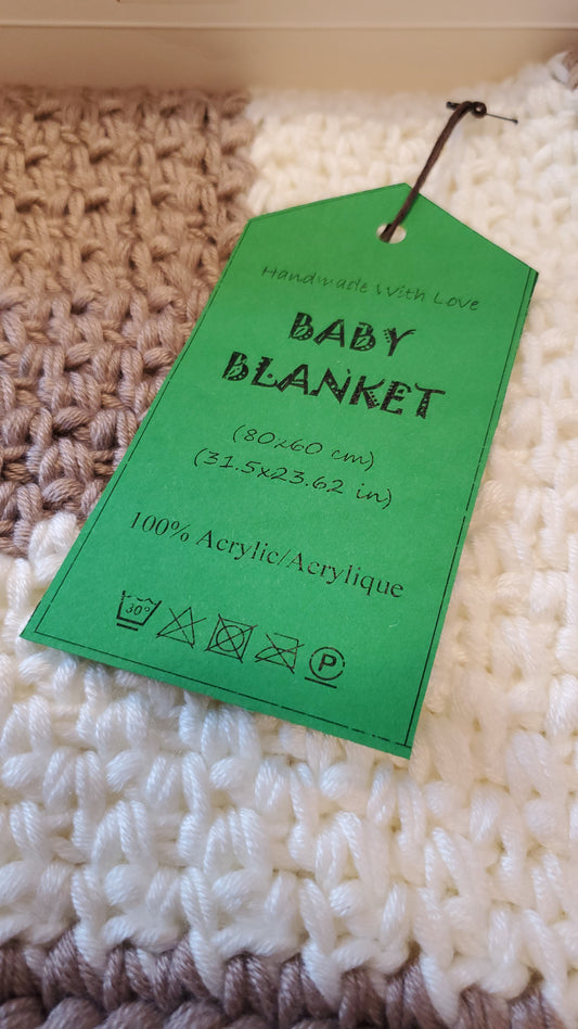 Gift Box Knitted Baby Blanket 80x60