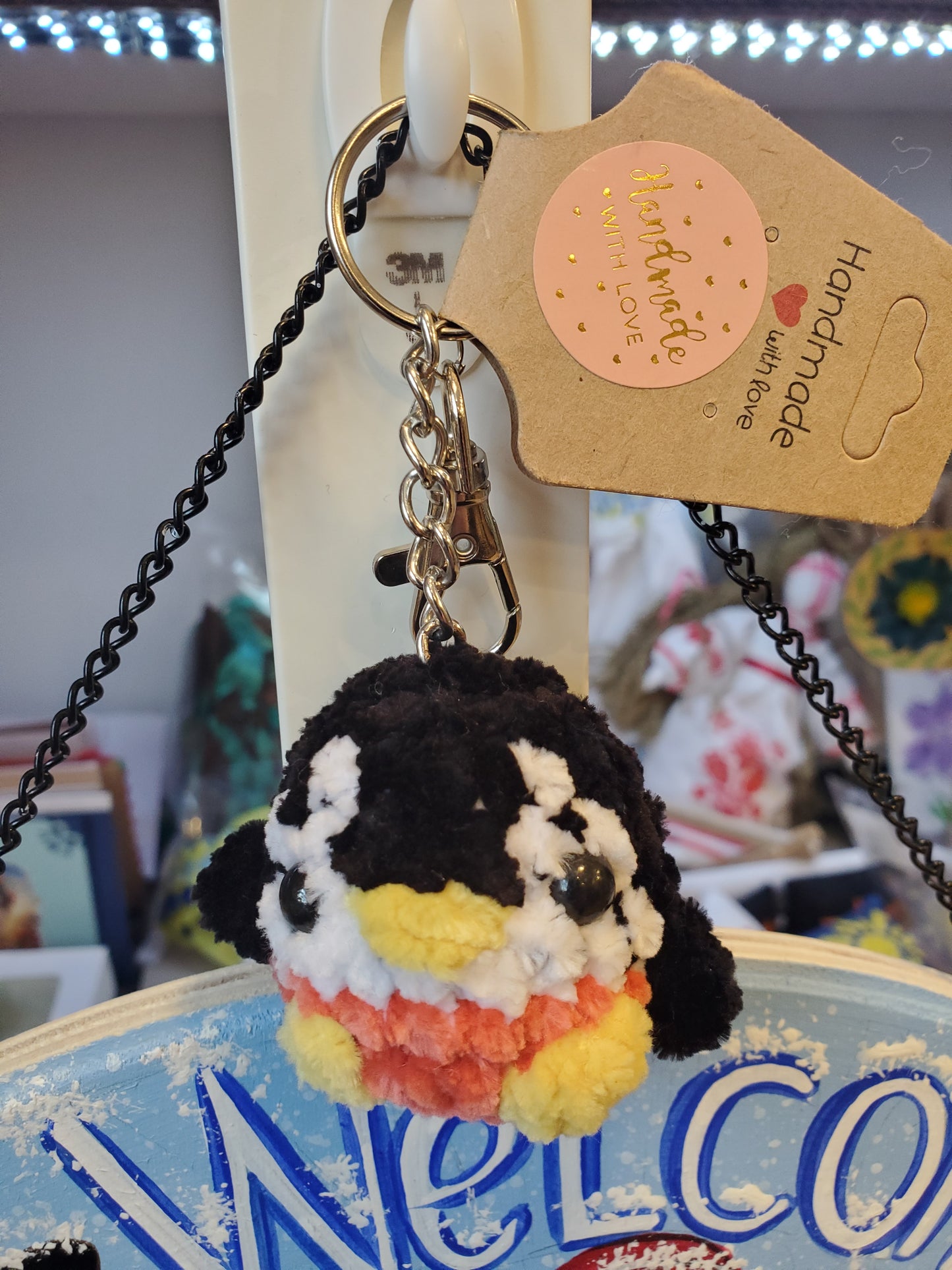 Knitted Panda/Penguin keychain