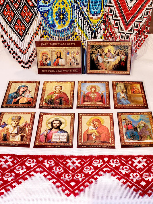 Christian Icon laminated paper small size 6x8.5 cm