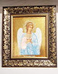 Christian Icon "Guardian Angel" (brown frame)