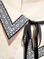 Corset (beige with white & black)