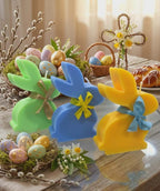 Easter Soy Candle Bunny with bow