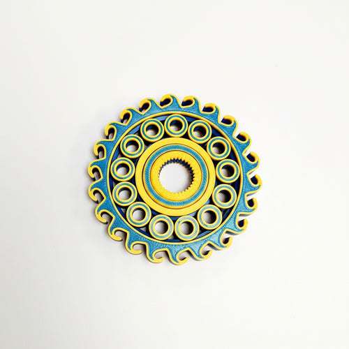 3D Printed Spiner Ball/Wheel y/b